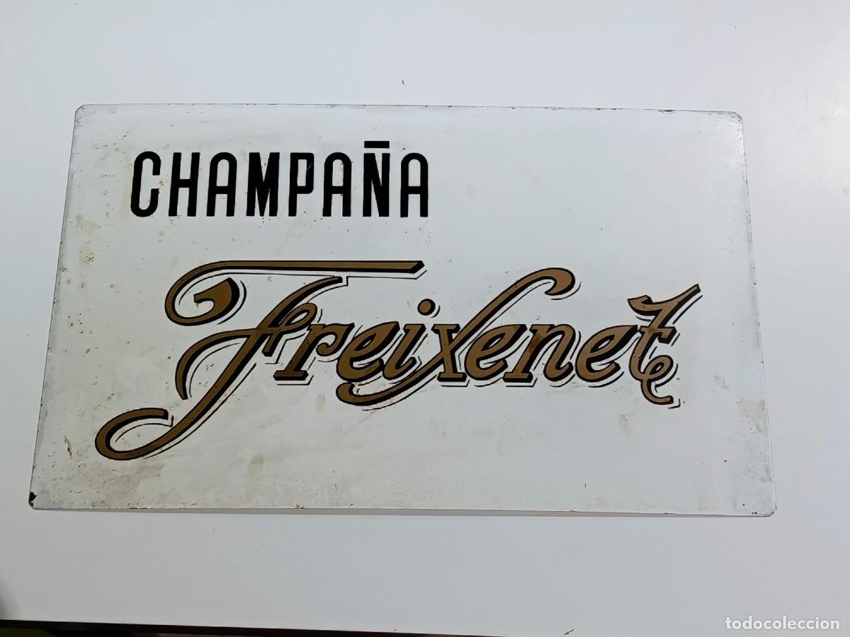 Carteles: Antiguo cartel met&aacute;lico Champa&ntilde;a Freixenet