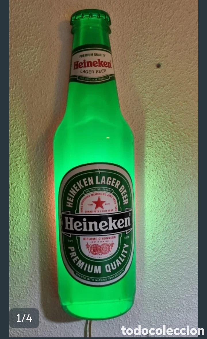 Carteles: Luminoso botella Heineken