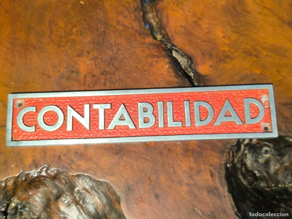 Carteles: CARTEL PLACA ALUMINIO CONTABILIDAD 25X5 CM