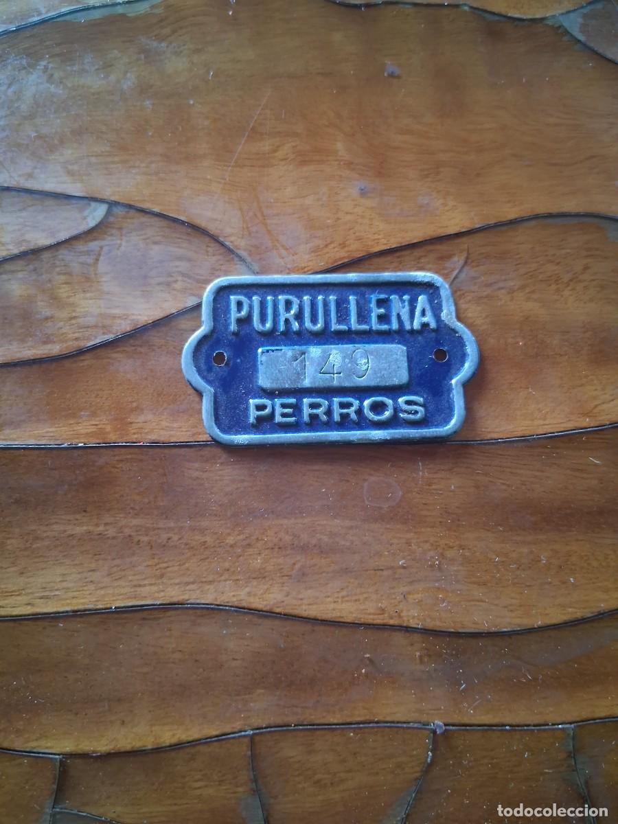 Carteles: Placa para perros de Purullena Granada chapa N&deg; 149
