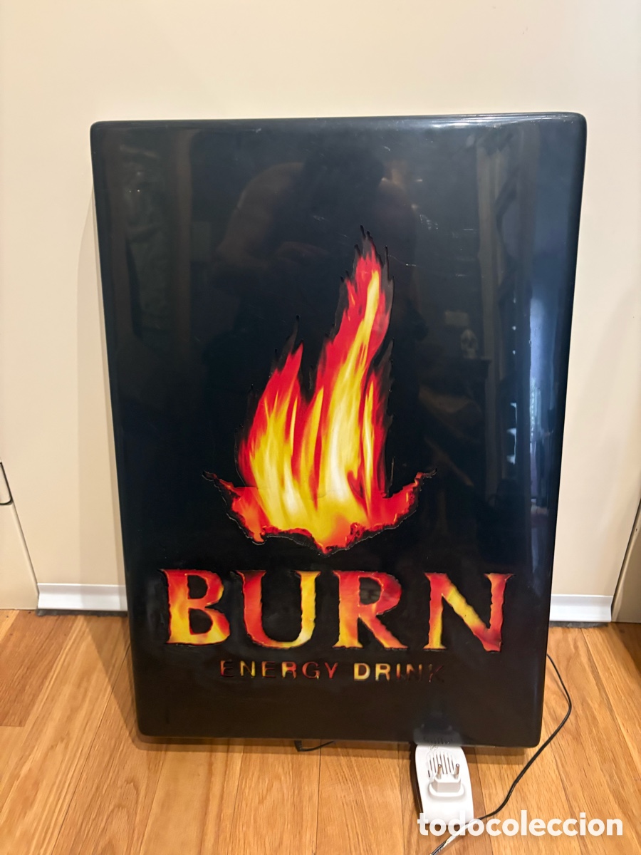 Carteles: CARTEL LUMINOSO BURN 65x45