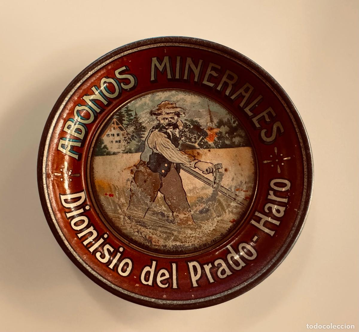 Carteles: HARO - DIONISIO DEL PRADO ABONOS MINERALES - CHAPA ANTIGUA ORIGINAL -VER FOTOS ADICIONALES