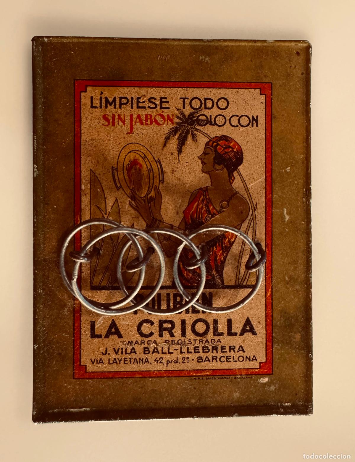 Carteles: POLIBEN LA CRIOLLA - J. VILA BALL-LLEBRERA - BARCELONA - CHAPA ANTIGUA ORIGINAL -VER FOTOS