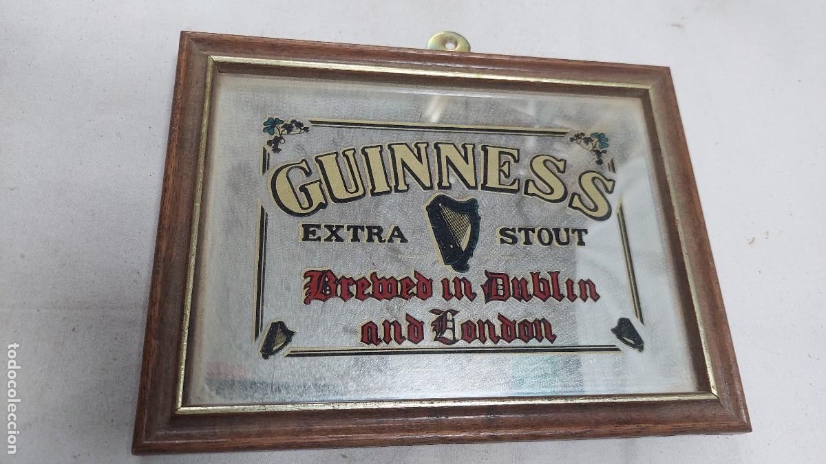 Carteles: Cuadro cristal publicitario cerveza Guinnes
