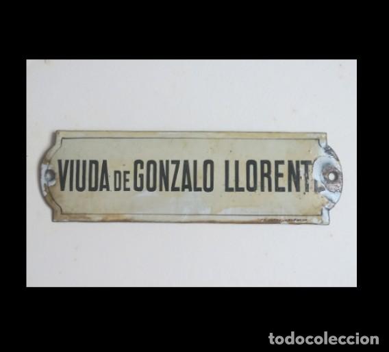 Carteles: Placa antigua porcelana Valencia