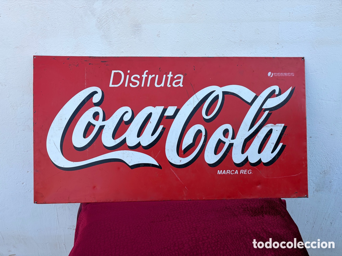 Carteles: Chapa Publicitaria Coca Cola grande