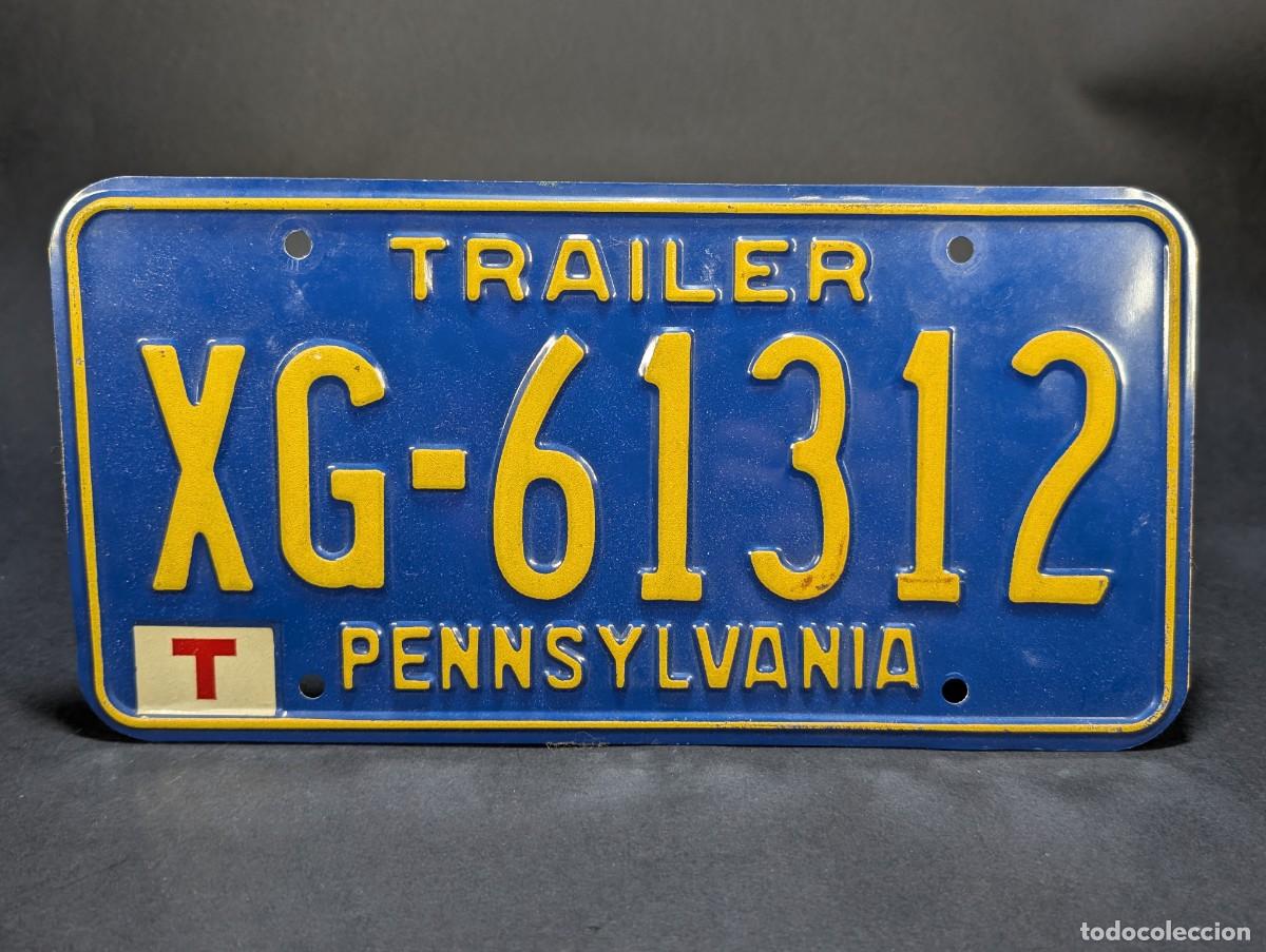 Carteles: Matr&iacute;cula Original Pennsylvania USA &ndash; Placa Americana Vintage