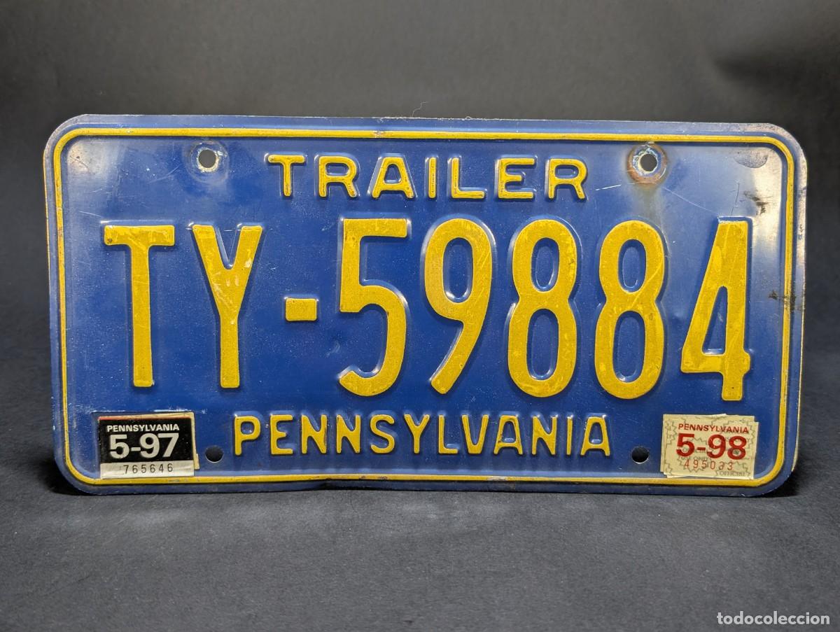 Carteles: Matr&iacute;cula Original Pennsylvania - 1997 - USA &ndash; Placa Americana Vintage