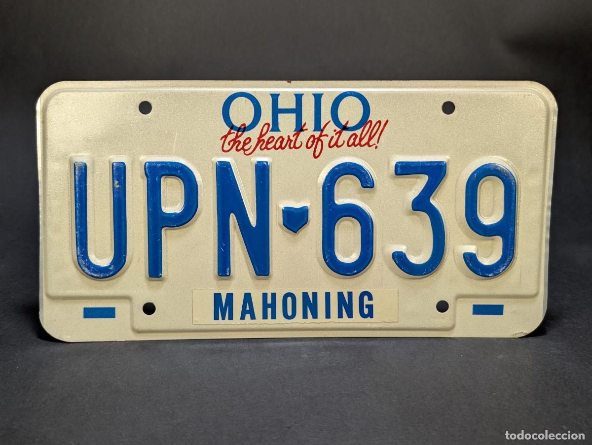 Carteles: Matr&iacute;cula Original Ohio - USA &ndash; Placa Americana Vintage