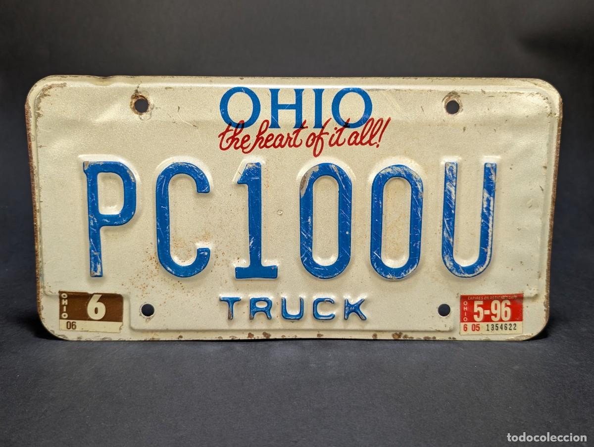 Carteles: Matr&iacute;cula Original Ohio - 1996- USA &ndash; Placa Americana Vintage