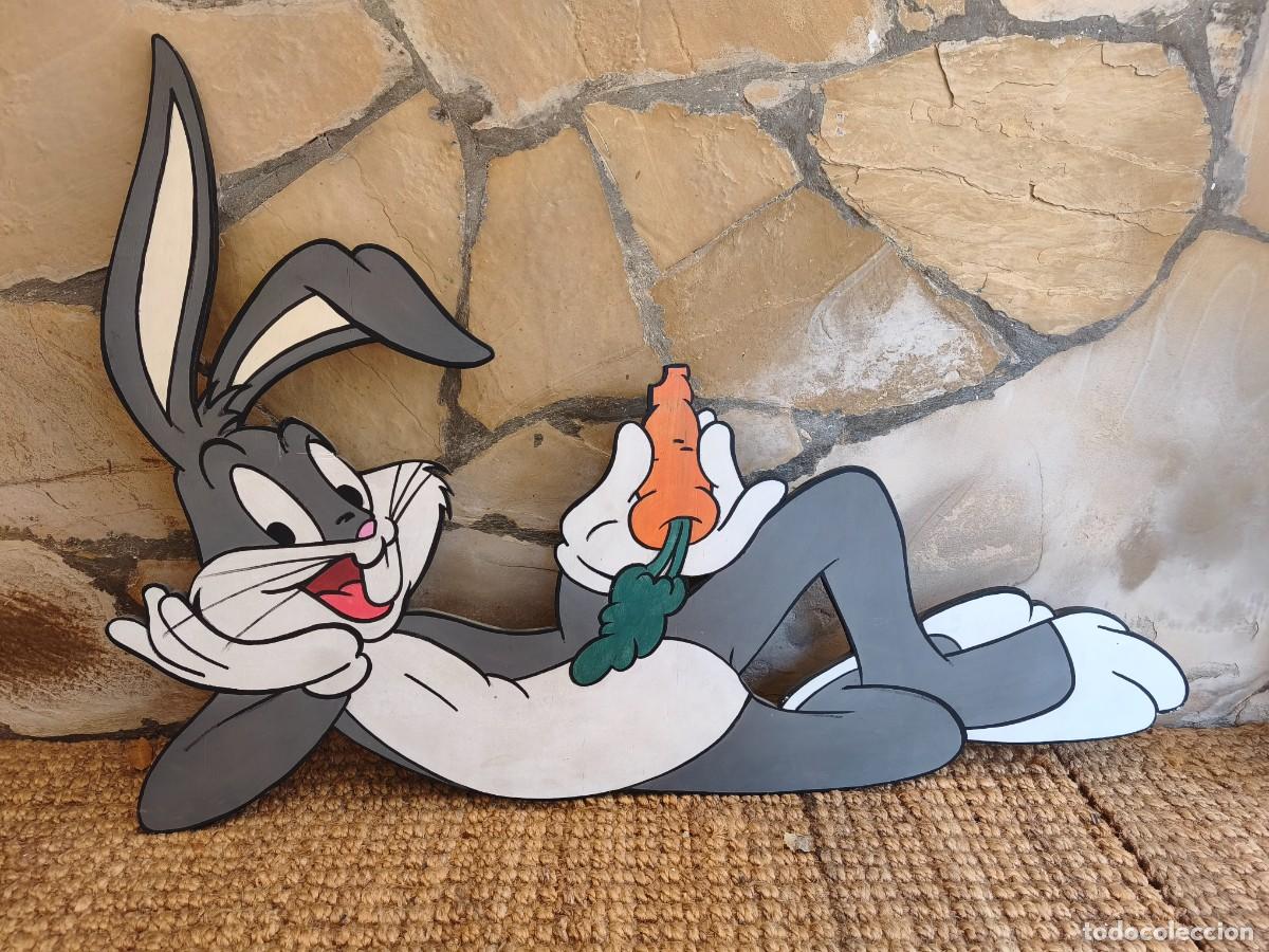 Carteles: Bugs Bunny de madera. Hecho a mano . 100 cm x 68 cm.Ideal decoraci&oacute;n.