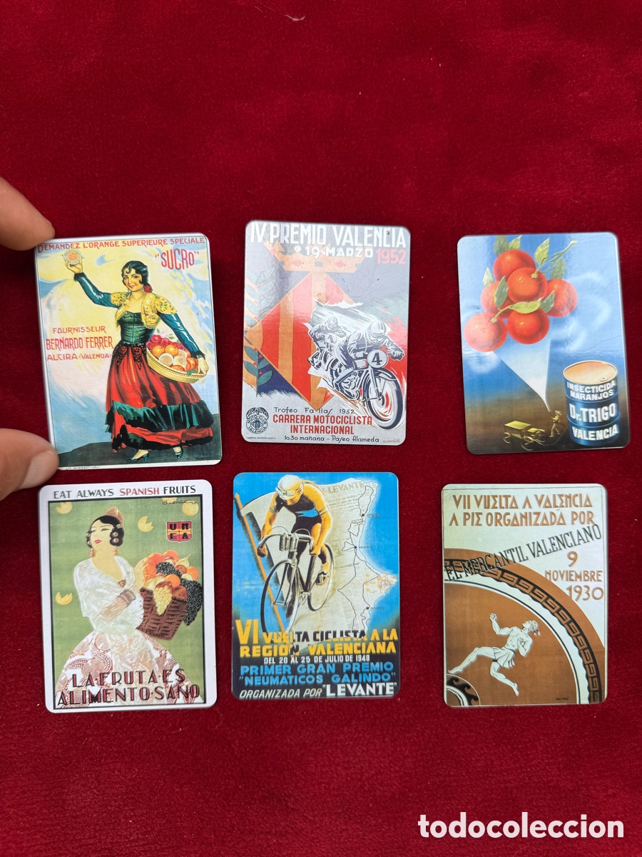 Carteles: Lote de 6 carteles de nevera,de chapa!Reproducciones!