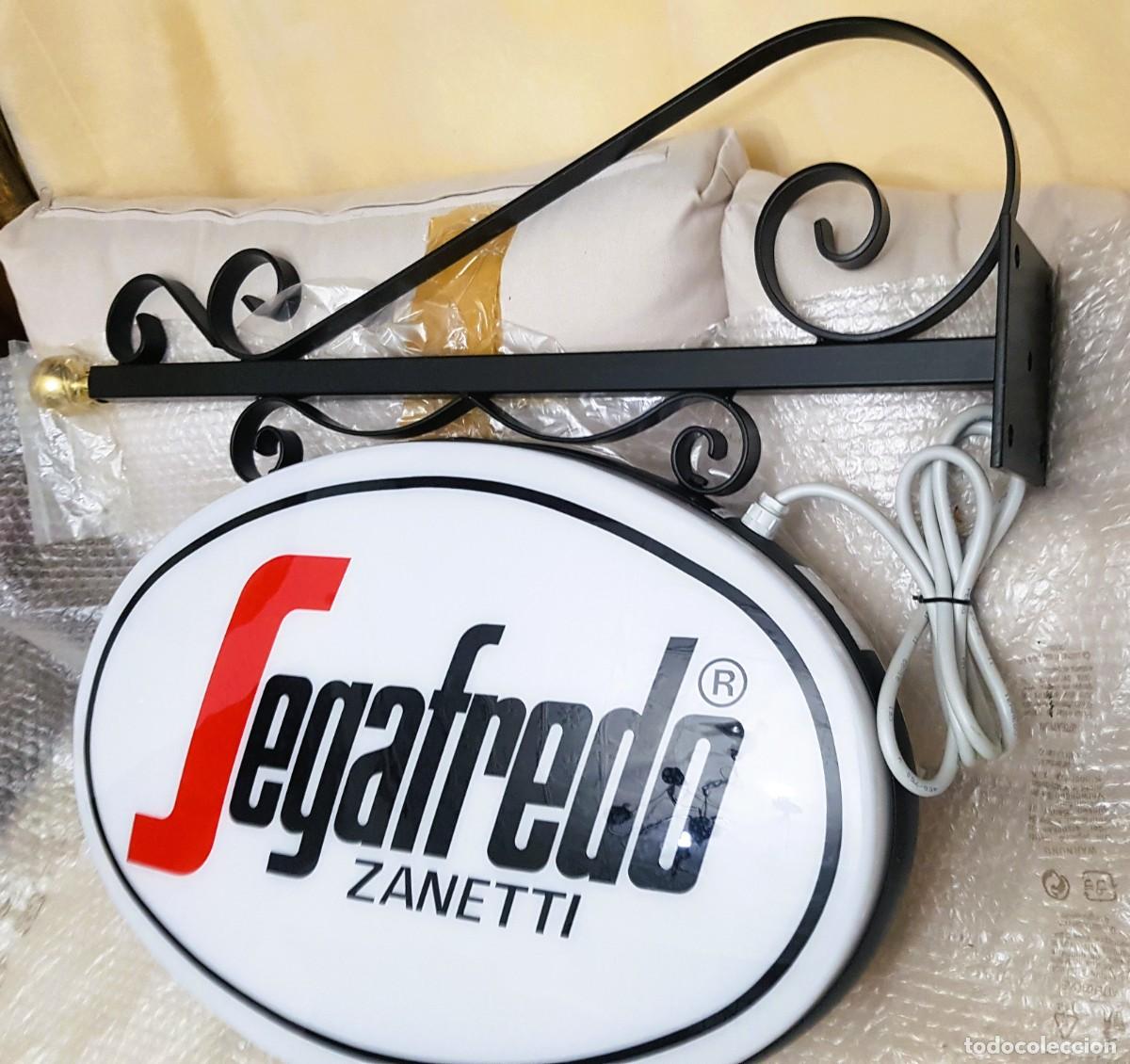 Carteles: LETRERO LUMINOSO SEGAFREDO ZANETTI A DOBLE CARA 80X76 CM.