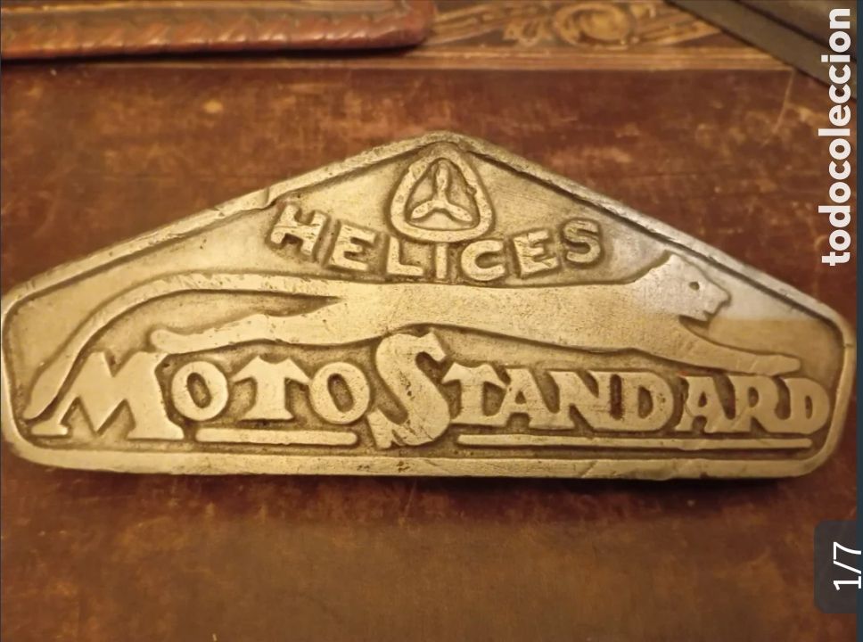 Carteles: Placa Met&aacute;lica Antigua MotoStandard Helices