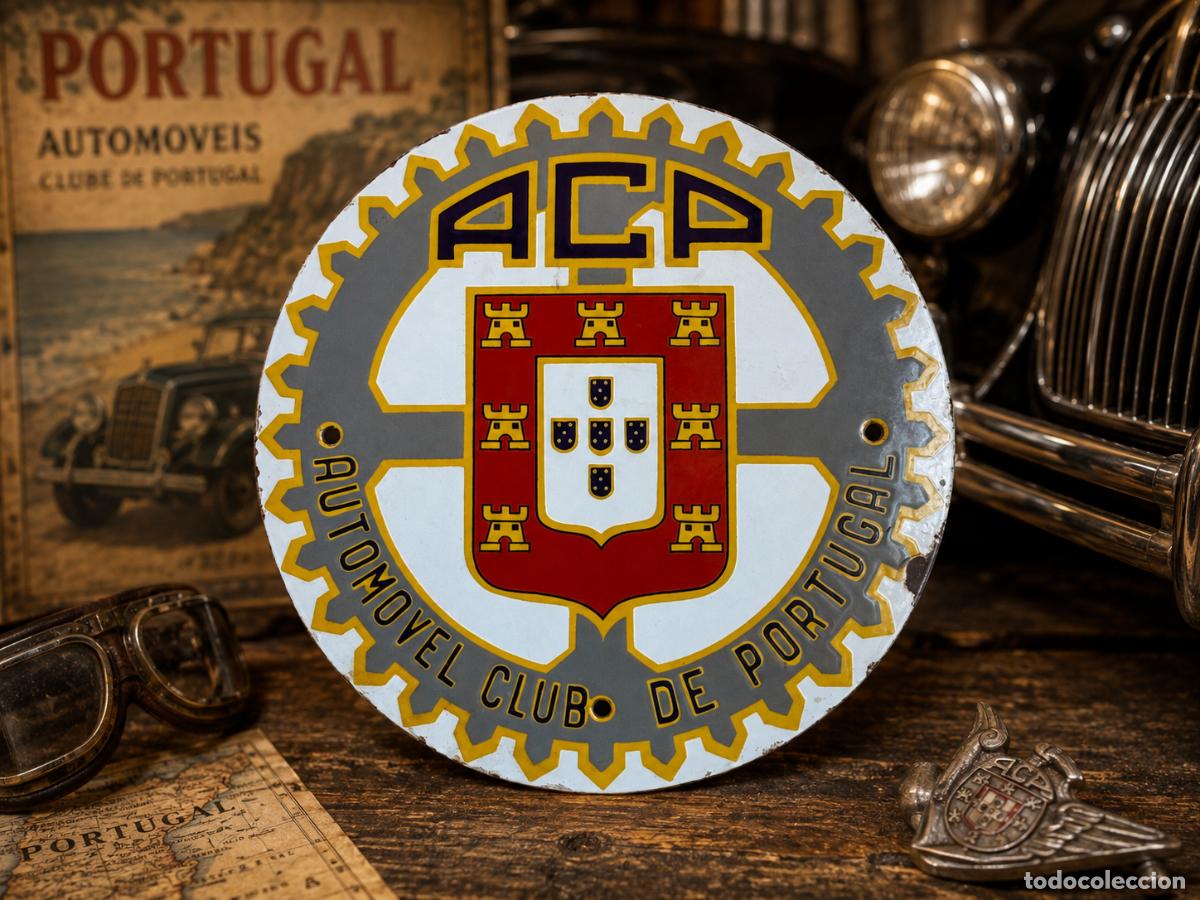 Carteles: (PUB-260801)Placa esmaltada Autom&oacute;vel Club de Portugal (ACP)