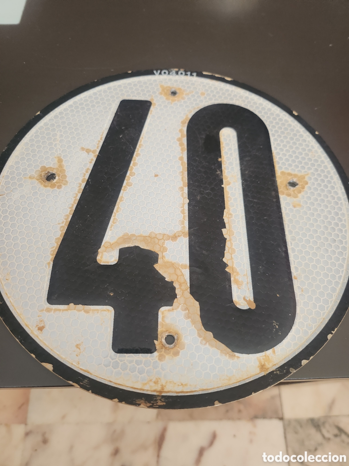 Posters: SE&Ntilde;AL DE TRAFICO PLACA LIMITACION VELOCIDAD CAMIONES CHAPA 40 CARTEL CIRCULACION