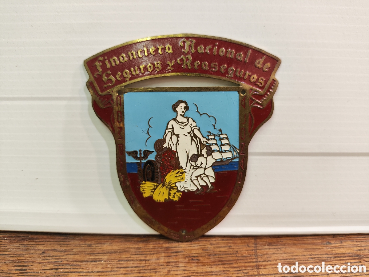 Affissi: ANTIGUA PLACA DE SEGUROS FINANCIERA NACIONAL DE SEGUROS Y REASEGUROS