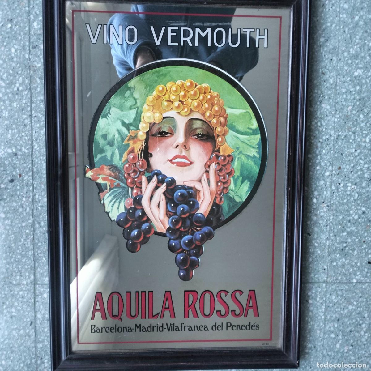 Plakate: ESPEJO PUBLICIDAD VERMUT AQUILA ROSSA. GASPAR CAMPS. A&Ntilde;OS 70