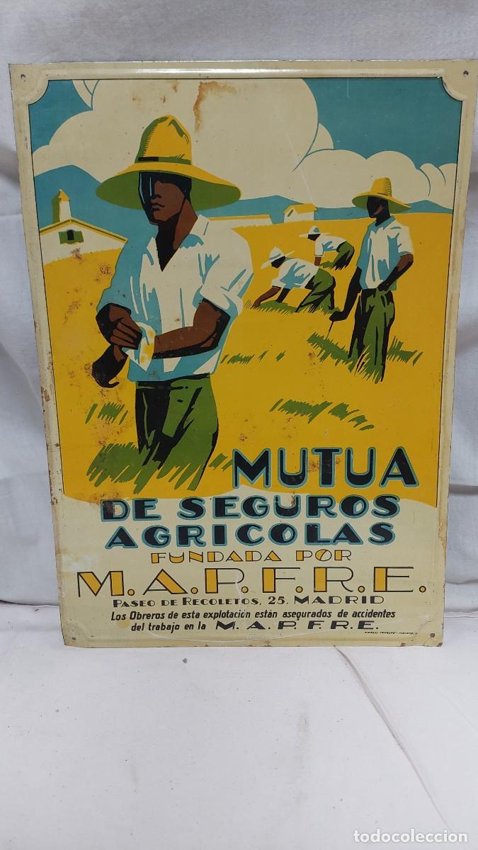 Plakate: Antiguo cartel MAPFRE mutua de seguros agr&iacute;colas, Santander