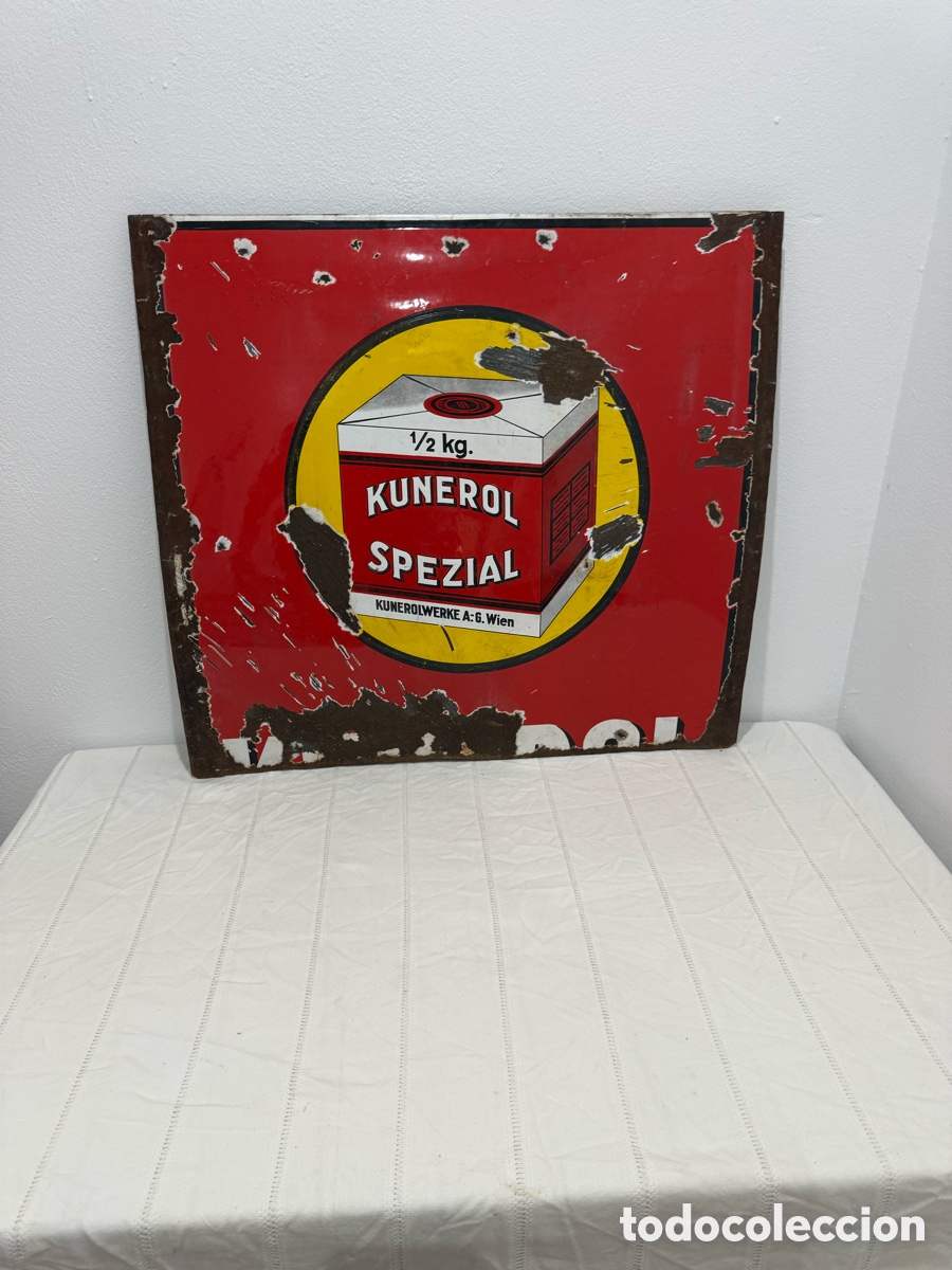 Carteles: Gran Cartel Esmaltado Kunerol Spezial &ndash; Wien &ndash; A&ntilde;os 20/30 . (74X69 cm).