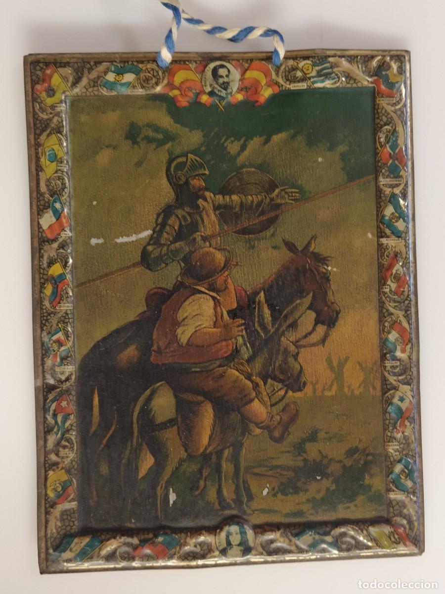 Carteles: DON QUIJOTE DE LA MANCHA - PRODUCTOS KAOL SERVUS - BADALONA - CHAPA PUBLICIDAD ANTIGUA -VER FOTOS