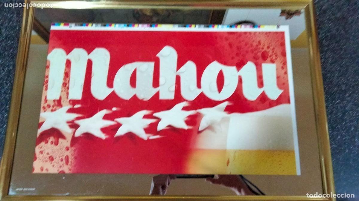 Plakate: cartel espejo cerveza MAHOU