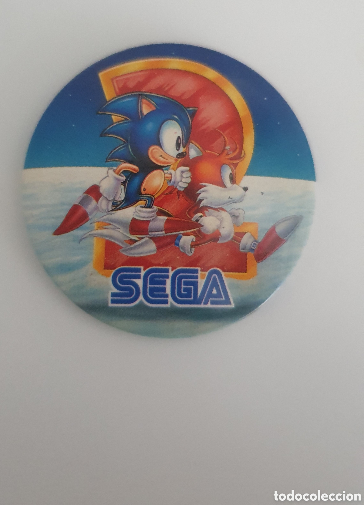 Carteles: Chapa Vintage Sonic 2 SEGA Original (A&ntilde;os 90)