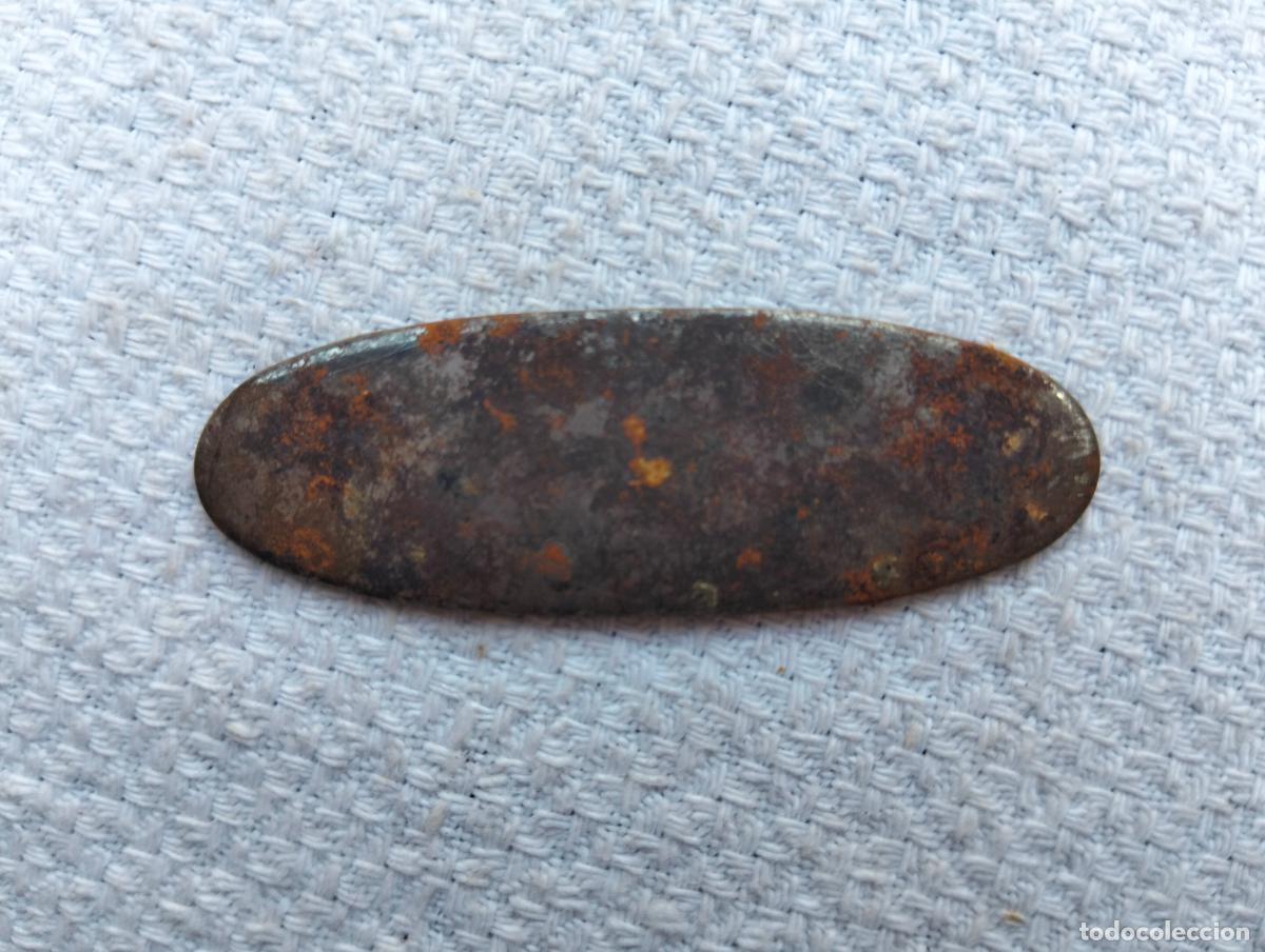Affissi: Chapa placa mini miniatura de hierro sin grabar forma ovalada insignia antigua