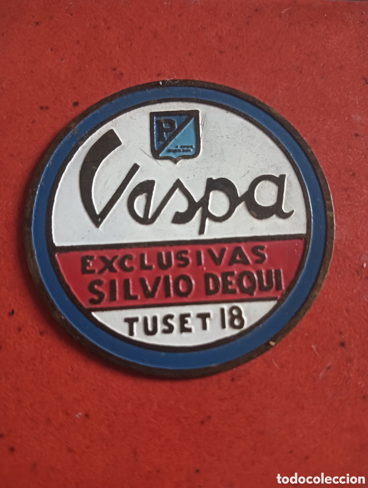 Carteles: Antigua chapa esmaltada VESPA