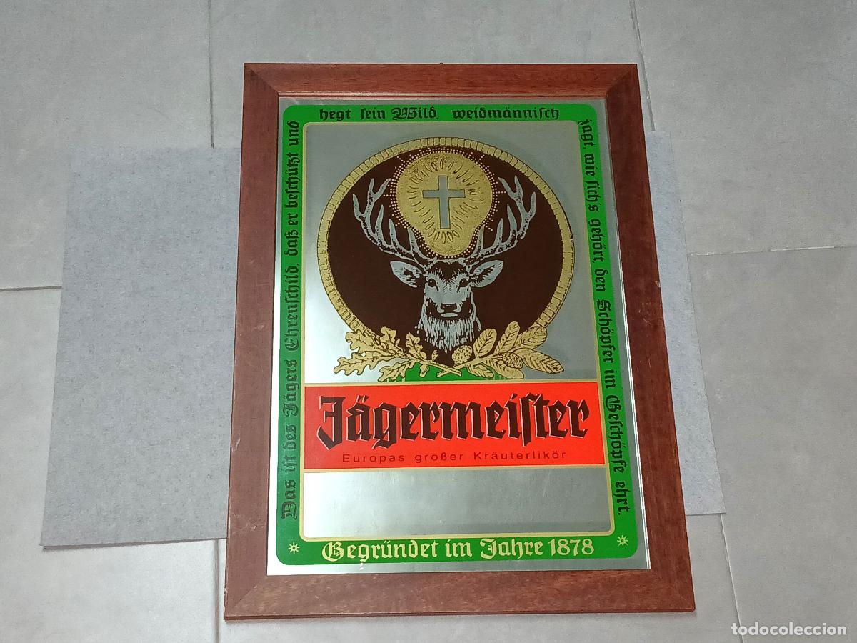 Carteles: Publicidad. Cuadro espejo Jagermeister, 40.5x56 cm