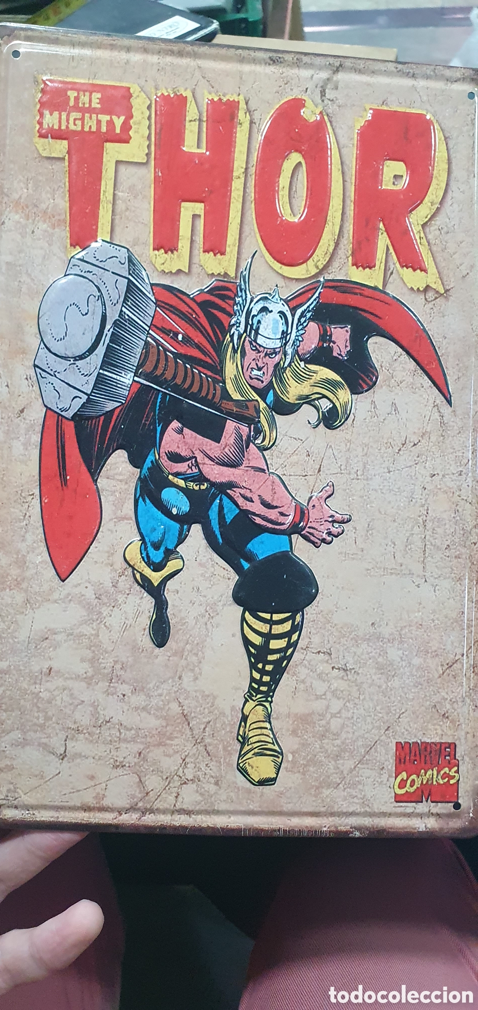 Carteles: Cartel de chapa Thor. Marvel C&oacute;mics. (L120)