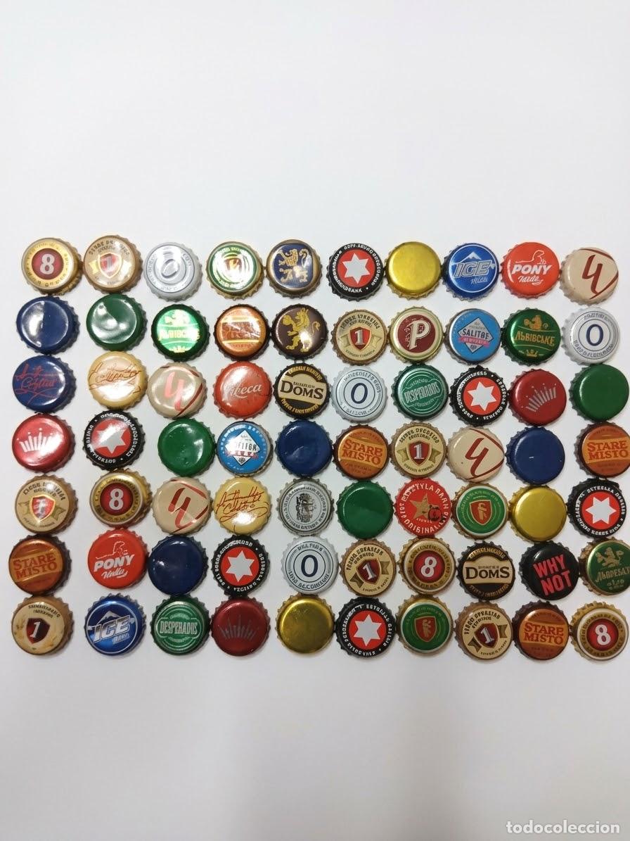 Carteles: Lote 70 chapas cerveza Ucrania, Polonia, Espa&ntilde;a