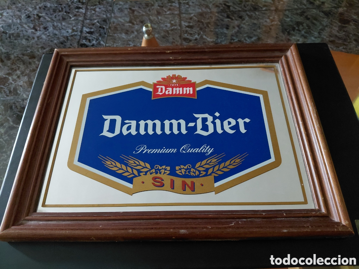 Carteles: Cuadro espejo cerveza 40&times;30