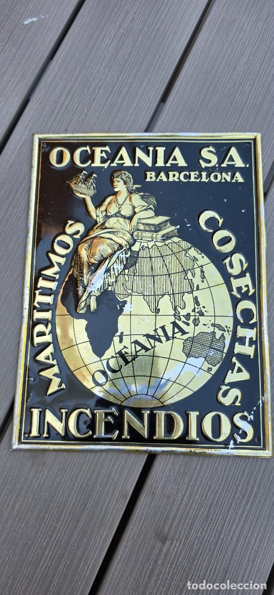 Carteles: Preciosa chapa o placa de seguros para edificios