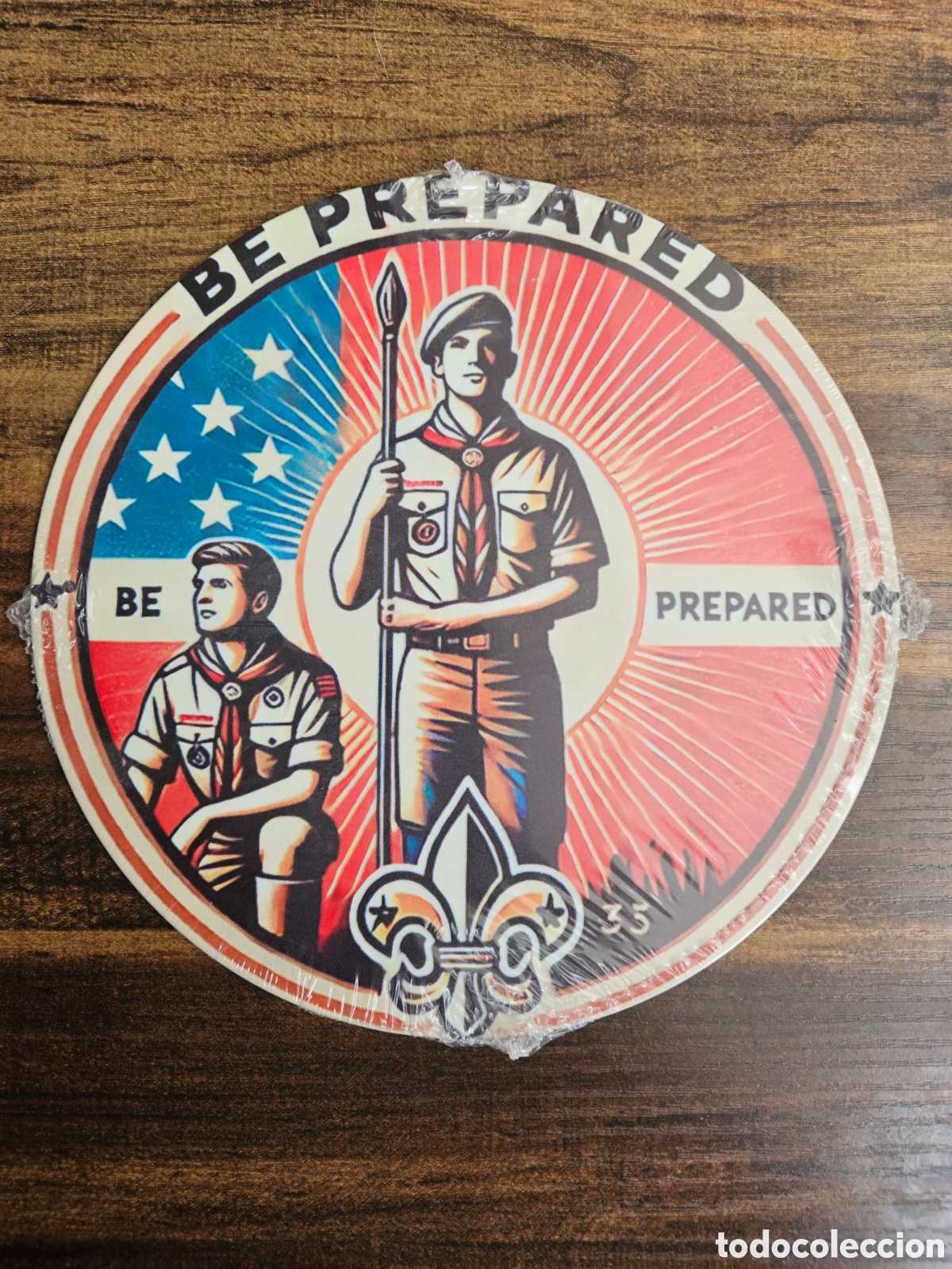 Carteles: PLACA MET&Aacute;LICA BOY SCOUTS &rdquo;BE PREPARED&rdquo; (19,5 cm) &iexcl;ENV&Iacute;O GRATIS! &iexcl;SE ACEPTAN OFERTAS!