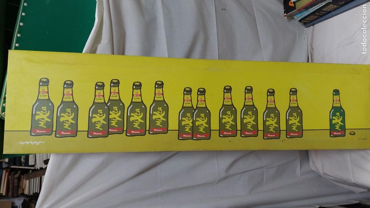 Carteles: Antiguo cartel cerveza Mixta Mahou
