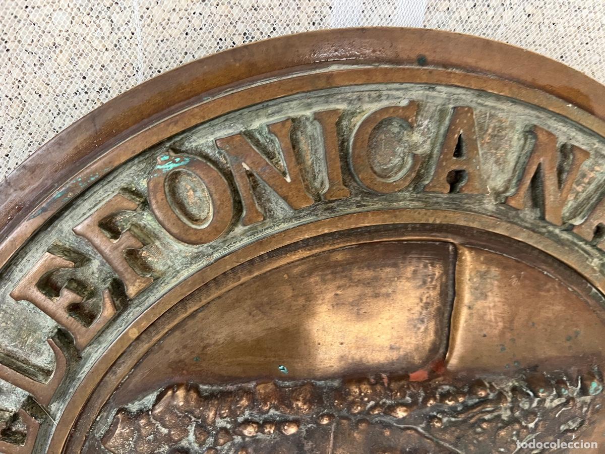 Carteles: COMPA&Ntilde;IA TELEFONICA NACIONAL DE ESPA&Ntilde;A PLACA DE BRONCE - Foto 3
