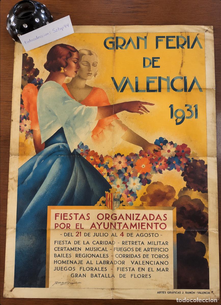 Carteles: Antiguo Cartel Gran Feria de Valencia 1931 - Josep Renau - J. Ram&oacute;n