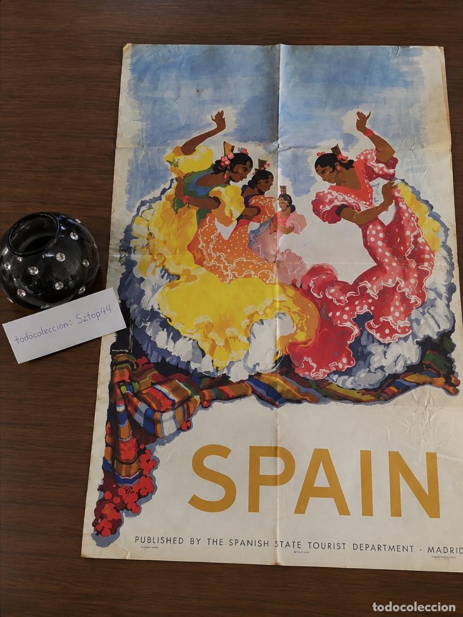 Carteles: Antiguo Cartel Turismo 1948 Spain - Bailadoras de Flamenco - Josep Morell - DGT