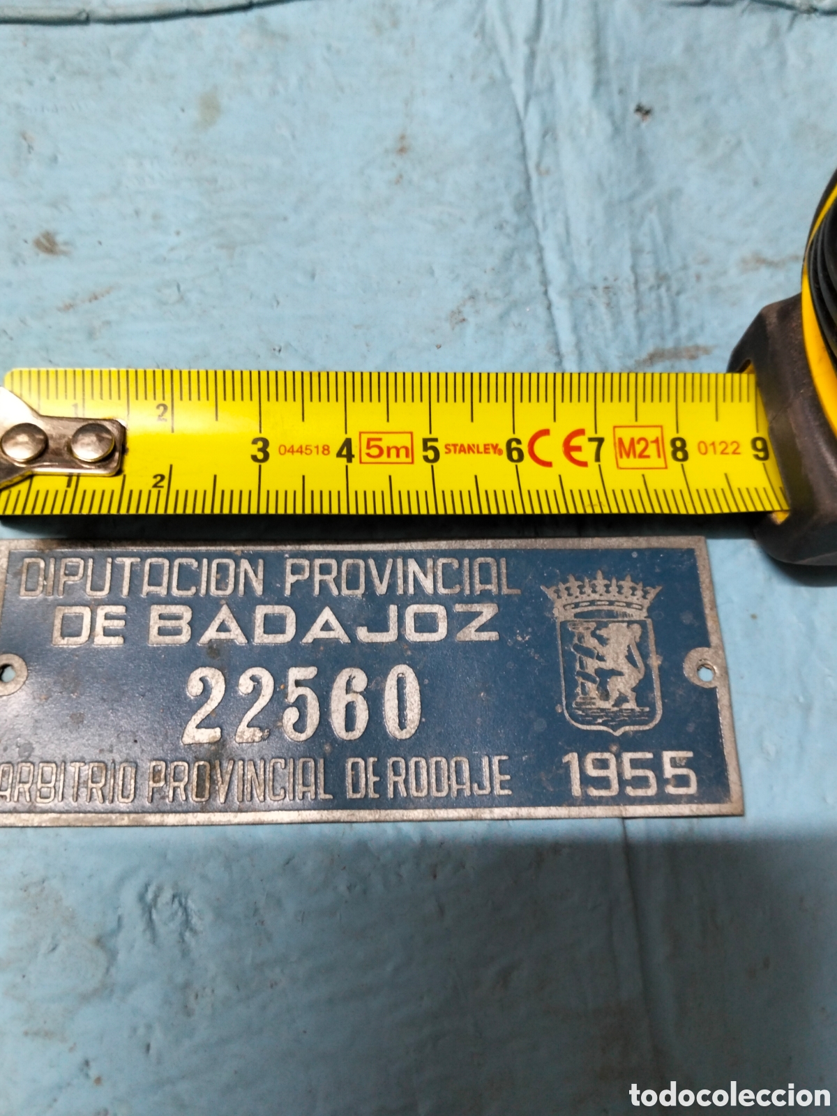 Carteles: ANTIGUA PLACA BADAJOZ 1955 - Foto 3