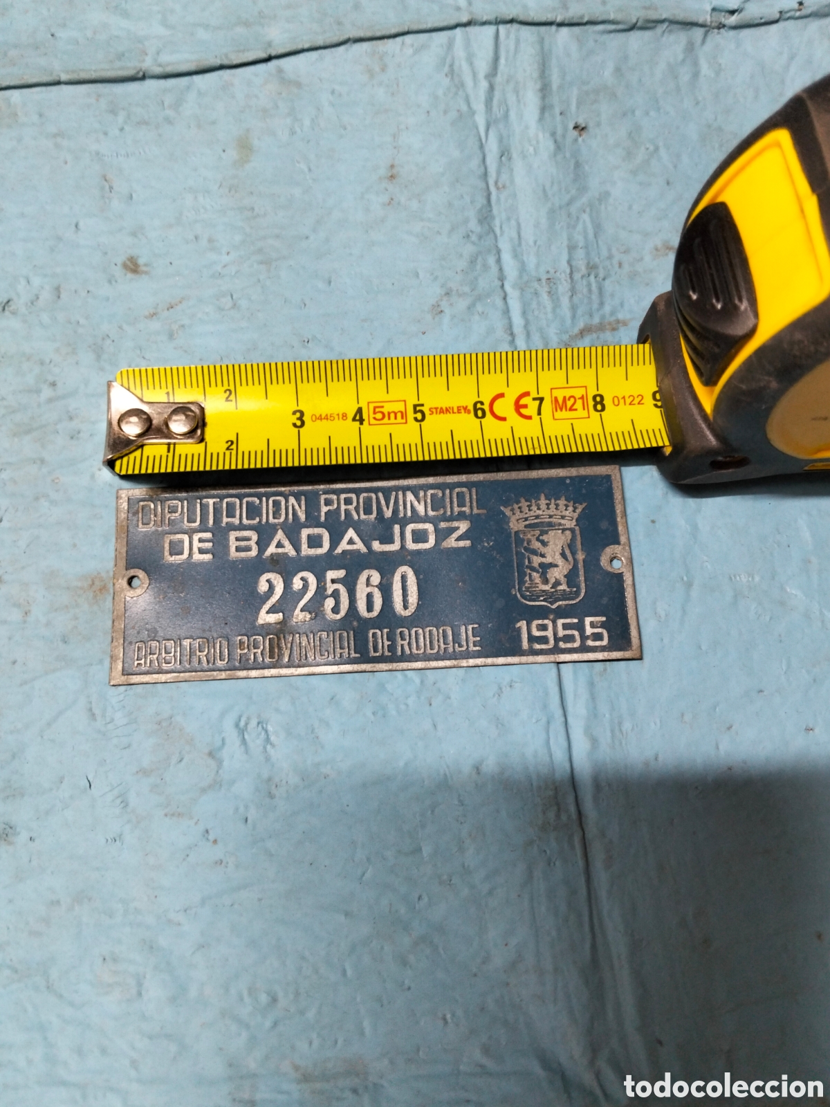 Carteles: ANTIGUA PLACA BADAJOZ 1955