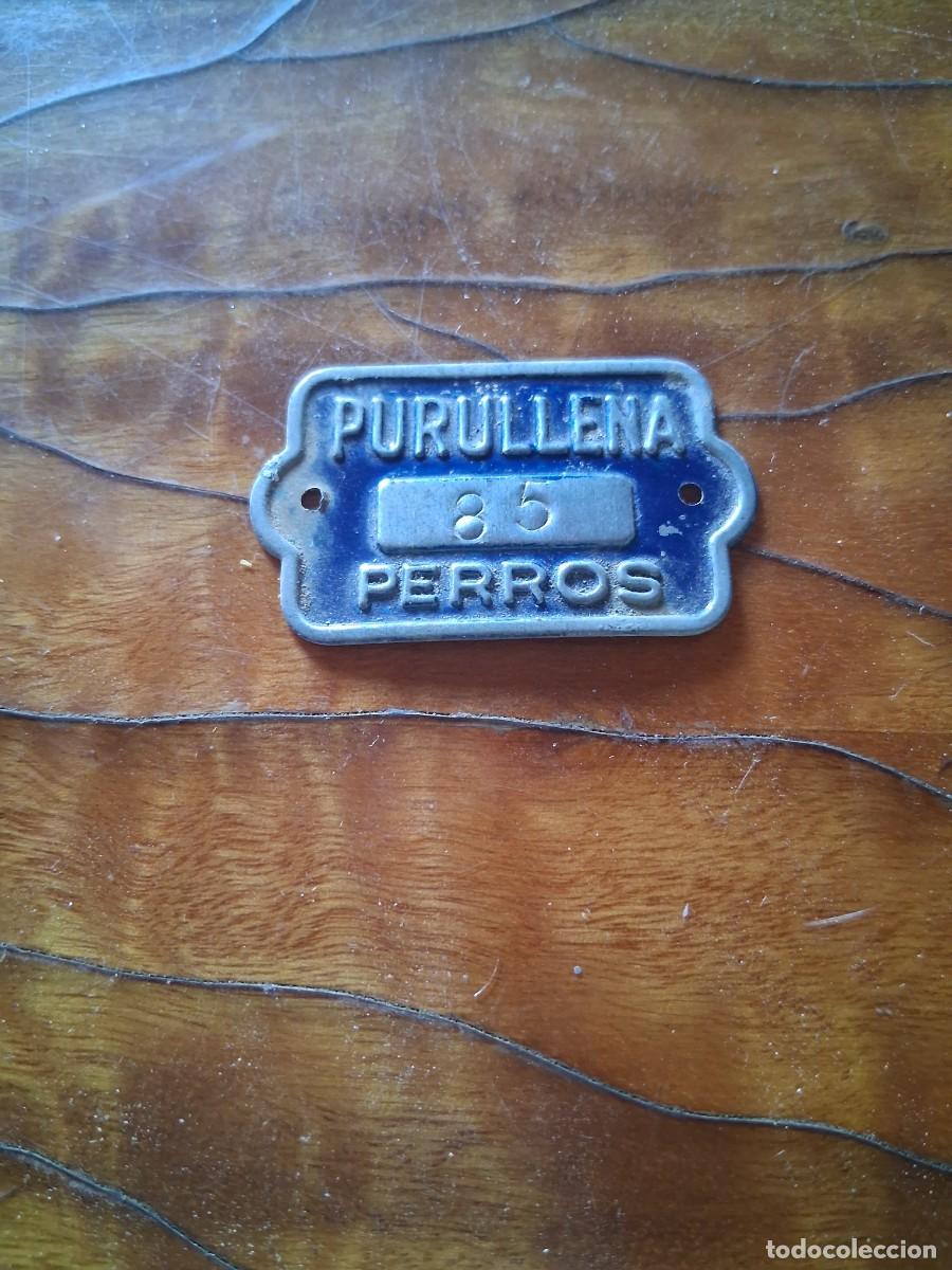 Carteles: Placa para perros Purullena Granada N&deg; 85 chapa de licencia impuesto municipal