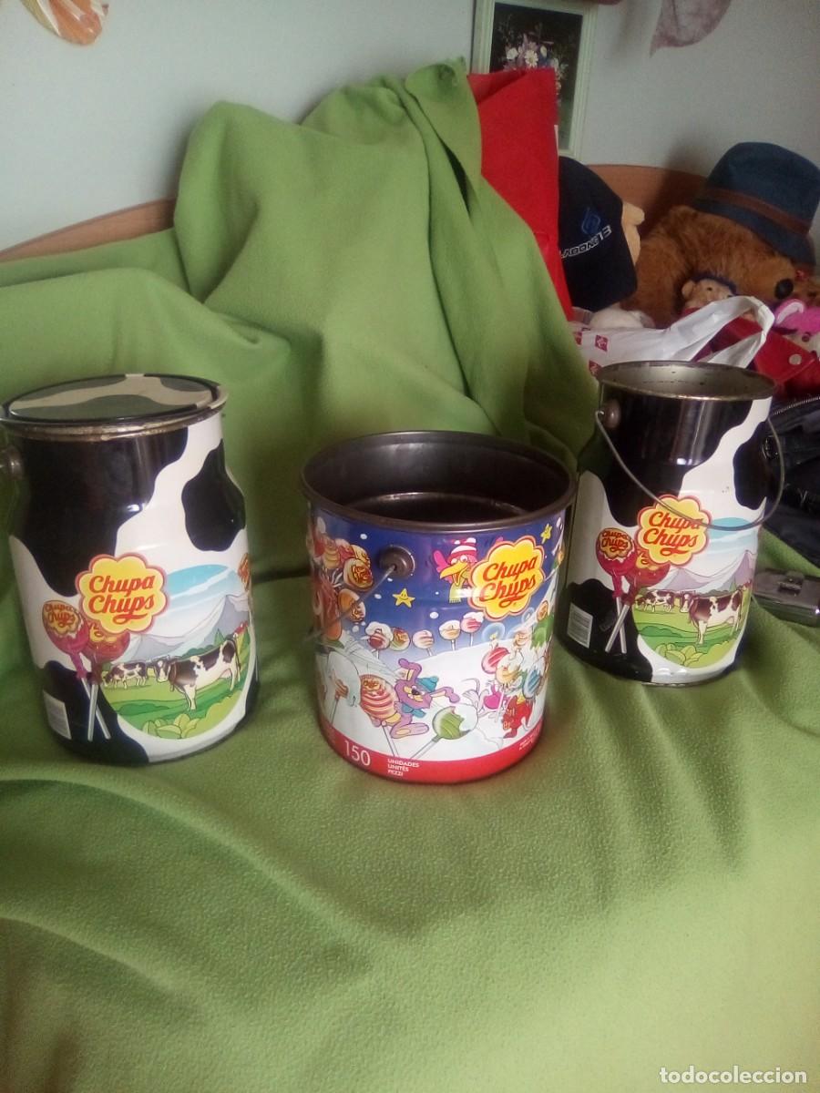 Carteles: LATAS GRANDES DE CHAPA ORIGINALES DE CHUPACHUPS.