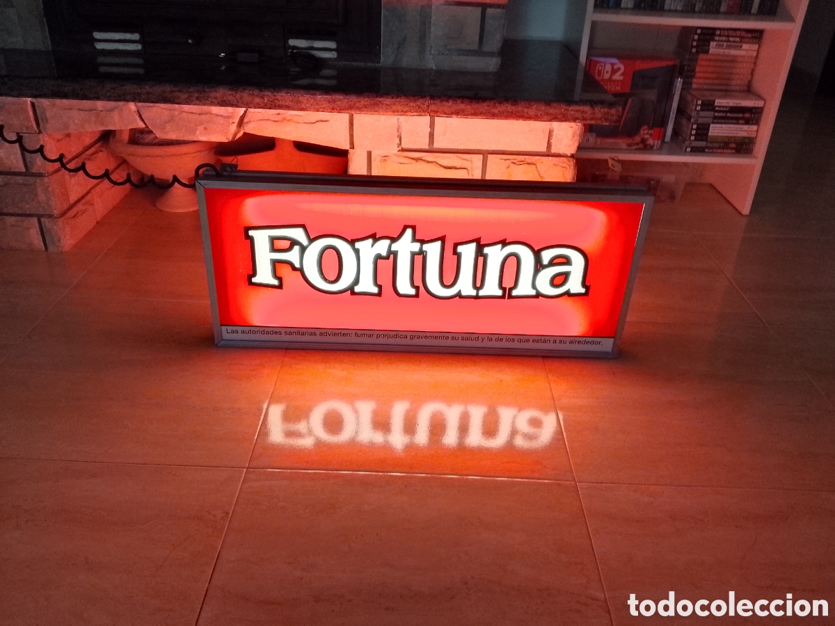 Affissi: Cartel luminoso vintage tabaco fortuna perfecto