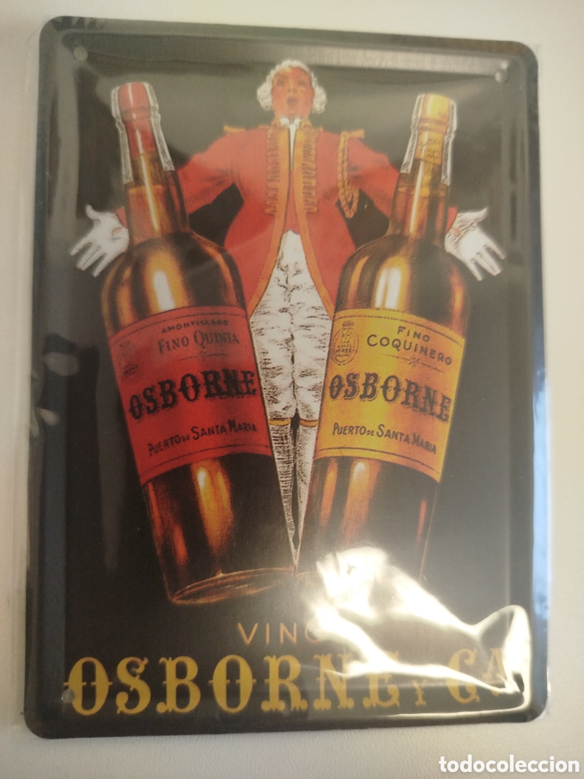 Carteles: Plaquita publicidad de Osborne.