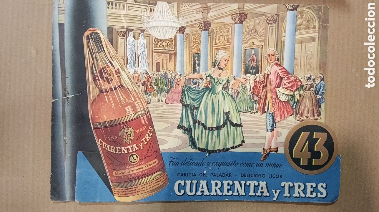 Carteles: C&Aacute;RTEL TROQUELADO LICOR 43