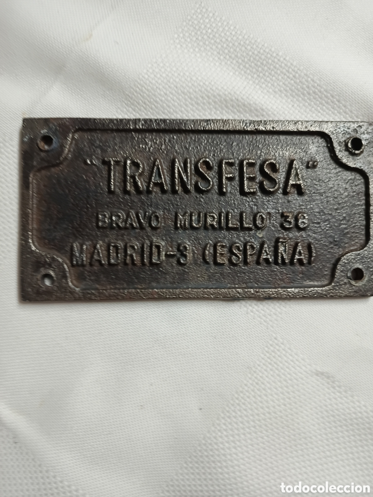 Carteles: PLACA DE RENFE, TRANSFESA, - Foto 1