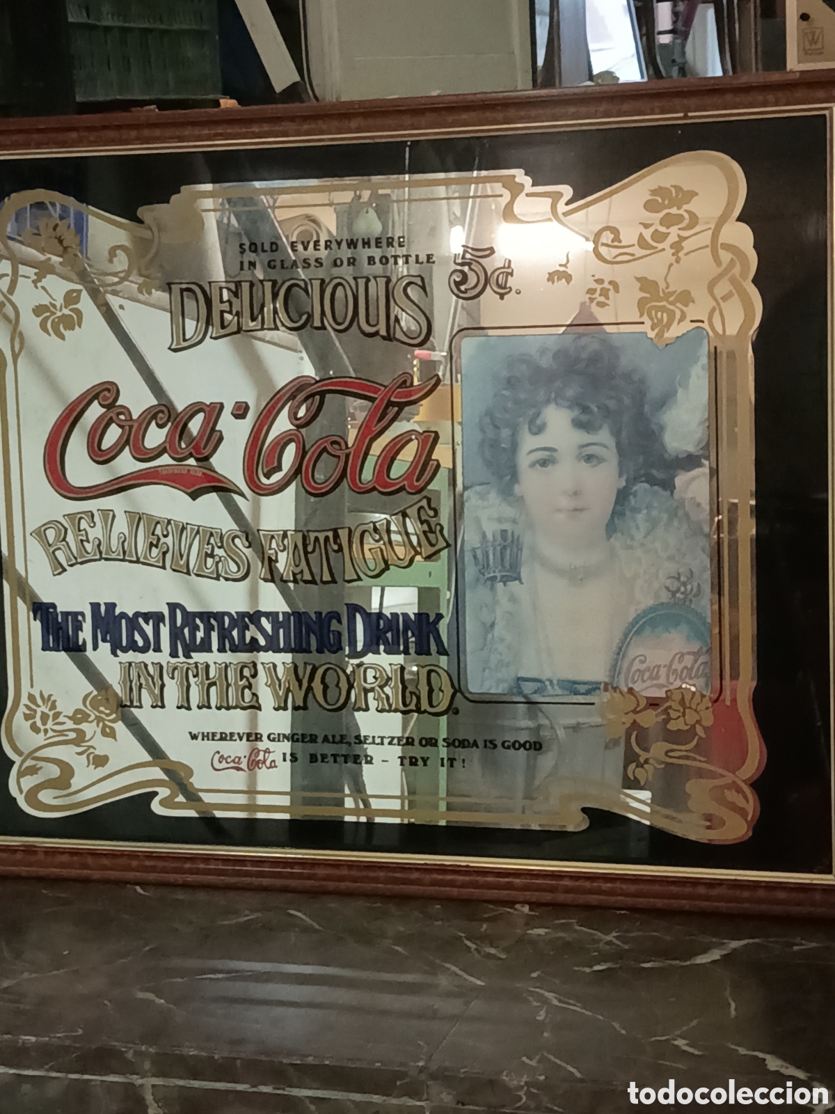 Carteles: ESPEJO LITOGRAF&Iacute;ADO DE COCA COLA - Foto 2