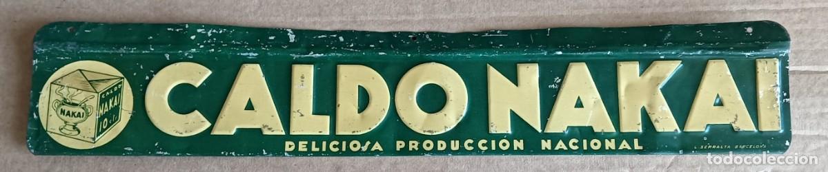 Carteles: chapa CALDO NAKAI - letras grandes a relieve