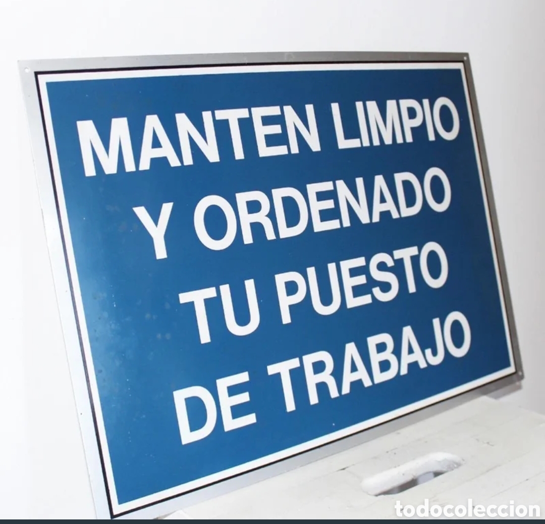 Plakate: Gran cartel preventivo vintage chapa met&aacute;lica s.XX